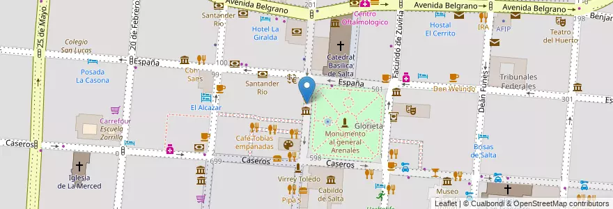 Mapa de ubicacion de Bar del MAAM en Argentinië, Salta, Capital, Municipio De Salta, Salta.