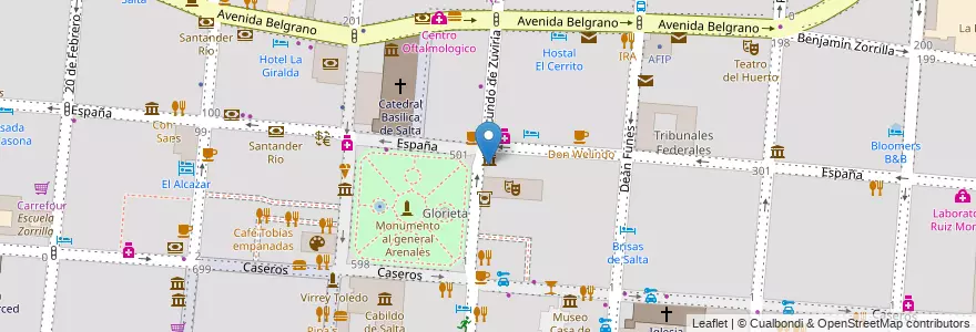 Mapa de ubicacion de Bar del MAC en الأرجنتين, Salta, Capital, Municipio De Salta, Salta.