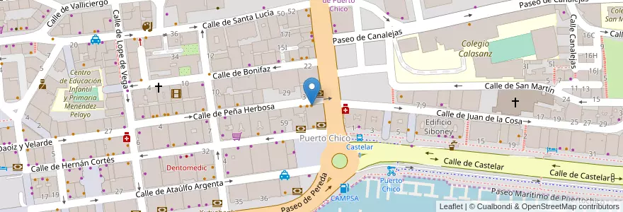 Mapa de ubicacion de Bar del Puerto en スペイン, カンタブリア州, カンタブリア州, Santander, Santander.