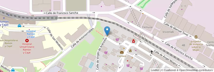 Mapa de ubicacion de Bar Derby en إسبانيا, منطقة مدريد, منطقة مدريد, Área Metropolitana De Madrid Y Corredor Del Henares, مدريد.