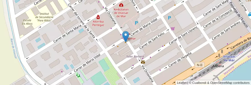 Mapa de ubicacion de Bar Don Sancho en 스페인, Catalunya, Barcelona, Maresme.