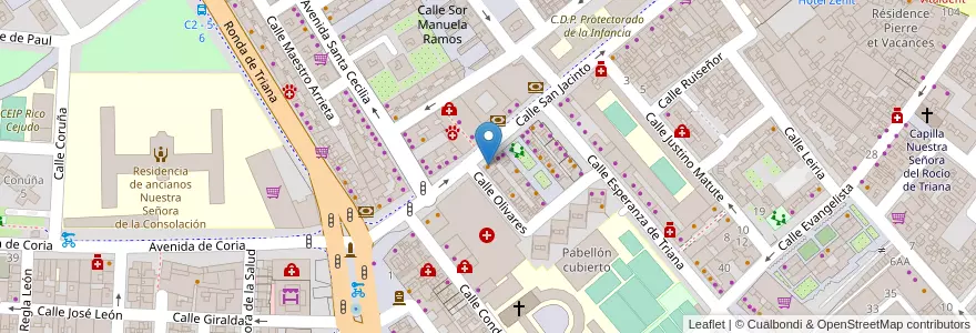 Mapa de ubicacion de Bar Duero en Espanha, Andaluzia, Sevilla, Sevilla.
