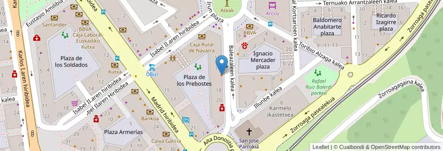 Mapa de ubicacion de Bar Ekaitza en Spanje, Baskenland, Gipuzkoa, Donostialdea, Donostia/San Sebastián.