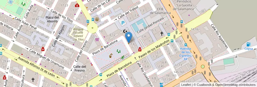 Mapa de ubicacion de Bar el Barrio en إسبانيا, قشتالة وليون, شلمنقة, دائرة شلمنقة, شلمنقة.