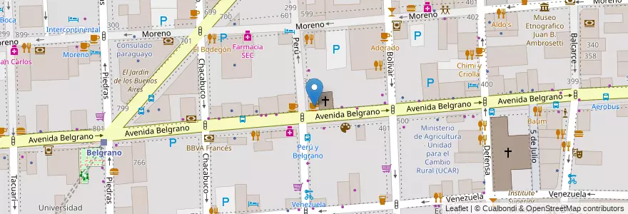 Mapa de ubicacion de Bar El Coloñal, Montserrat en الأرجنتين, Ciudad Autónoma De Buenos Aires, Comuna 1, Buenos Aires.