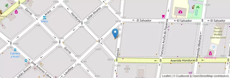 Mapa de ubicacion de Bar El Destello, Palermo en アルゼンチン, Ciudad Autónoma De Buenos Aires, ブエノスアイレス.