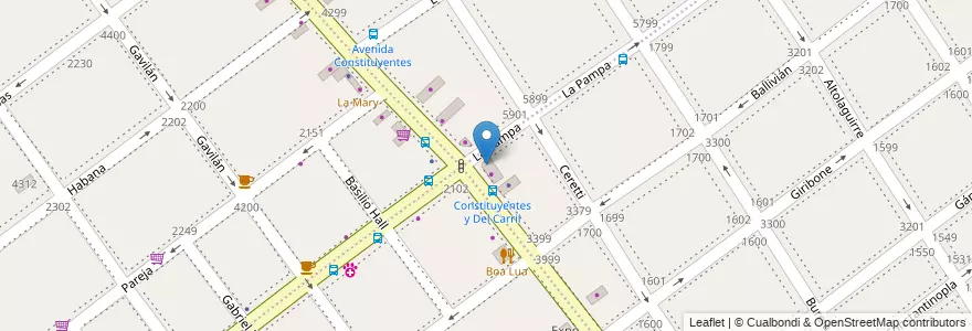 Mapa de ubicacion de Bar El Faro, Parque Chas en Argentinië, Ciudad Autónoma De Buenos Aires, Comuna 12, Buenos Aires.