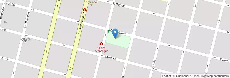 Mapa de ubicacion de bar el mono en 아르헨티나, San Luis, General Pedernera, Villa Mercedes, Municipio De Villa Mercedes.