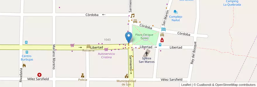 Mapa de ubicacion de Bar El Patio de Abraxas en الأرجنتين, Córdoba, Departamento Cruz Del Eje, Pedanía San Marcos, San Marcos Sierras, San Marcos Sierra.