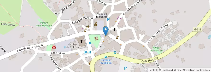 Mapa de ubicacion de Bar El Plaza en Sepanyol, Comunidad De Madrid, Comunidad De Madrid, Cuenca Alta Del Manzanares, Hoyo De Manzanares.
