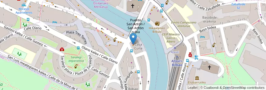 Mapa de ubicacion de Bar el Pote en España, Euskadi, Bizkaia, Bilboaldea, Bilbao.