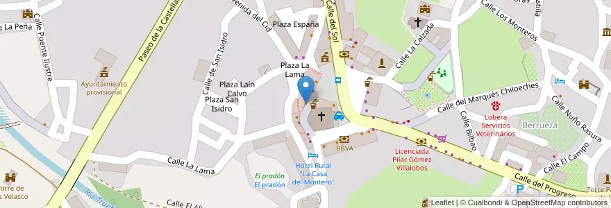 Mapa de ubicacion de Bar El Rincón en スペイン, カスティーリャ・イ・レオン州, Burgos, Las Merindades, Espinosa De Los Monteros.