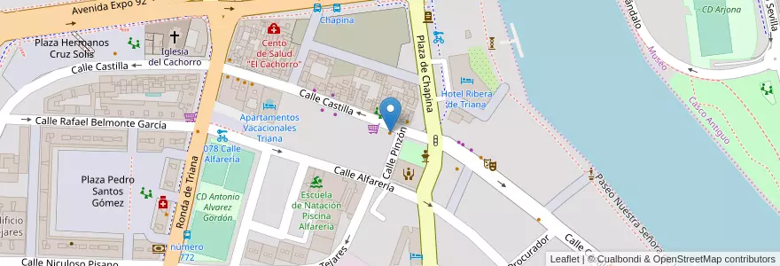 Mapa de ubicacion de Bar El Tropiezo en Spagna, Andalucía, Sevilla, Siviglia.