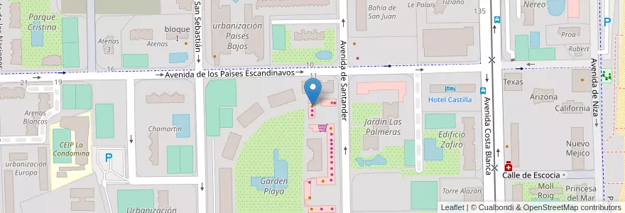 Mapa de ubicacion de Bar Elena en 西班牙, Comunitat Valenciana, Alacant / Alicante, L'Alacantí, Alacant / Alicante.
