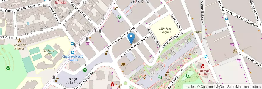 Mapa de ubicacion de Bar Eme en إسبانيا, كتالونيا, برشلونة, بارسلونس, Badalona.
