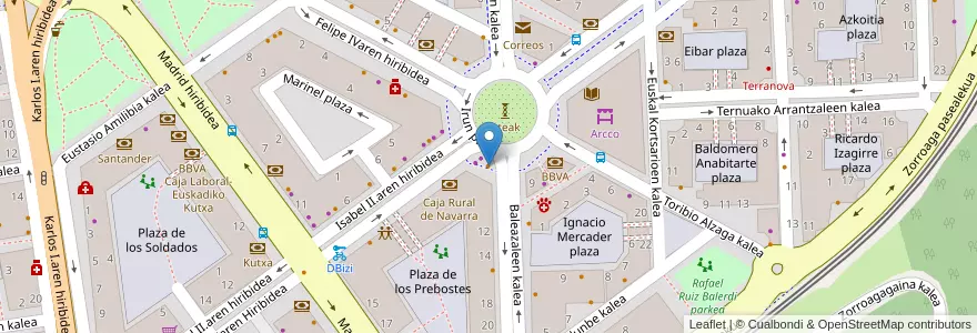 Mapa de ubicacion de Bar Ertz en España, Euskadi, Gipuzkoa, Donostialdea, Donostia/San Sebastián.