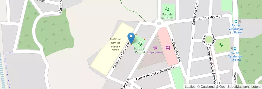 Mapa de ubicacion de Bar esbarjo en إسبانيا, كتالونيا, برشلونة, فالس أوكيدنتل, Palau-Solità I Plegamans.