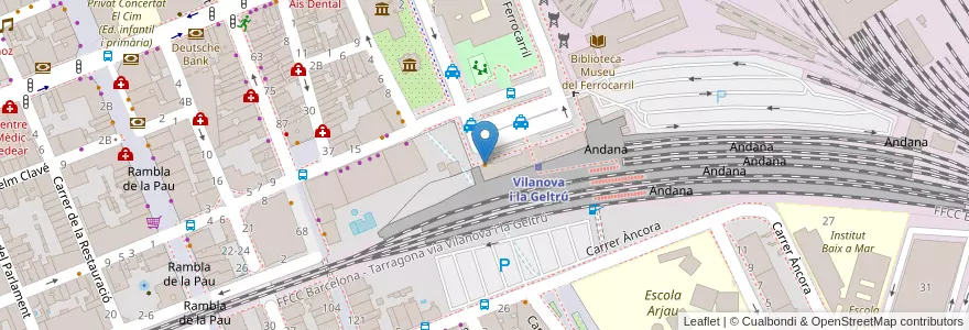 Mapa de ubicacion de Bar Estació en Spanien, Katalonien, Barcelona, Garraf, Vilanova I La Geltrú.
