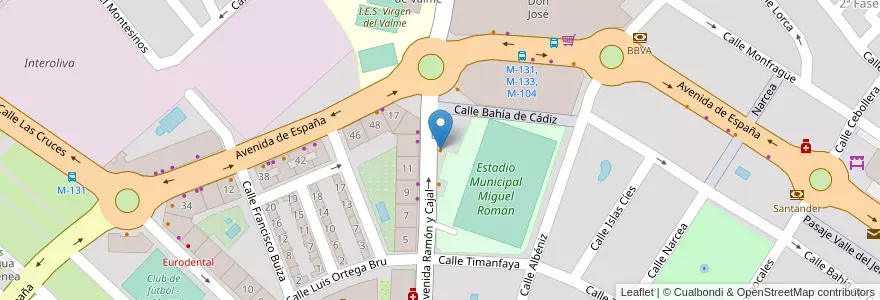 Mapa de ubicacion de Bar Estadio en Espanha, Andaluzia, Sevilla, Dos Hermanas.