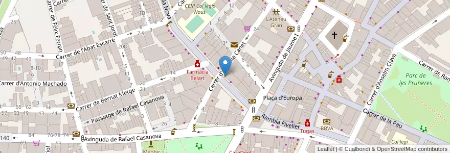 Mapa de ubicacion de Bar Estel en Espanha, Catalunha, Barcelona, Vallès Oriental, Mollet Del Vallès.