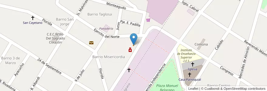Mapa de ubicacion de Bar Estofan en Arjantin, Tucumán, Departamento Monteros, Municipio De Villa Quinteros.