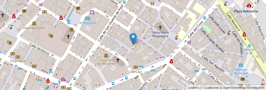 Mapa de ubicacion de Bar Estudios en Espagne, Aragon, Saragosse, Zaragoza, Saragosse.
