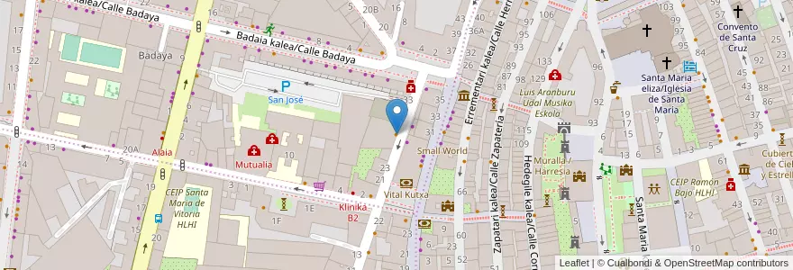 Mapa de ubicacion de Bar Exit en إسبانيا, إقليم الباسك, Araba/Álava, Gasteizko Kuadrilla/Cuadrilla De Vitoria, Vitoria-Gasteiz.