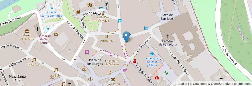 Mapa de ubicacion de Bar Ezkia en Espanha, Navarra, Navarra, Pamplona/Iruña.