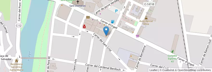 Mapa de ubicacion de Bar Fleming en Испания, Каталония, Лерида, Noguera, Balaguer.