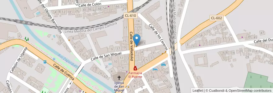 Mapa de ubicacion de Bar FM en Испания, Кастилия И Леон, Вальядолид, Medina Del Campo.