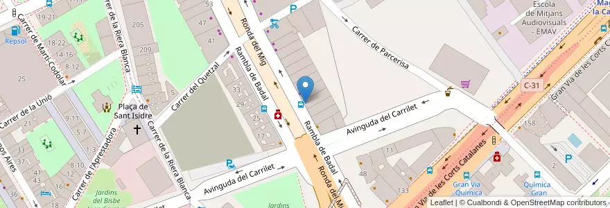 Mapa de ubicacion de Bar Fortuna en Испания, Каталония, Барселона, Барселонес, Барселона.