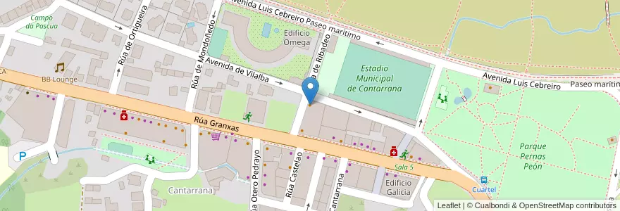 Mapa de ubicacion de BAR FORUM en スペイン, ガリシア州, Lugo, A Mariña Occidental, Viveiro.