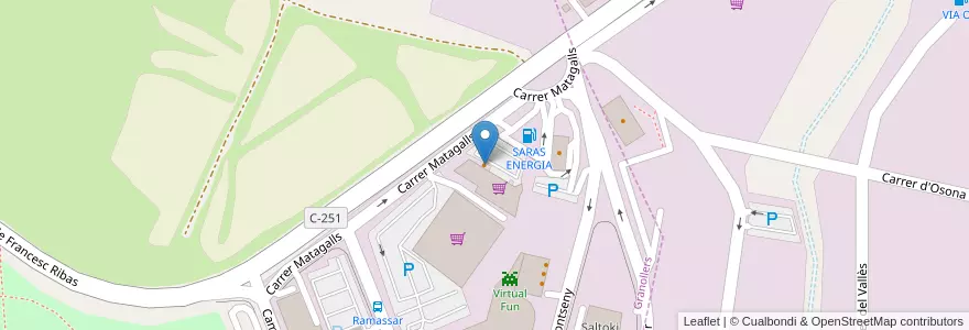 Mapa de ubicacion de Bar Frankfurt Can Mesa en 西班牙, Catalunya, Barcelona, Vallès Oriental.