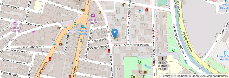 Mapa de ubicacion de Bar Gaby's 2 en 스페인, Aragón, 사라고사, Zaragoza, 사라고사.