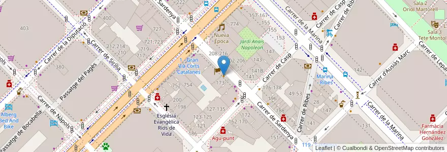 Mapa de ubicacion de Bar Geminis en Sepanyol, Catalunya, Barcelona, Barcelonès, Barcelona.
