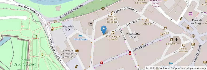 Mapa de ubicacion de Bar Giroa en Espanha, Navarra, Navarra, Pamplona/Iruña.