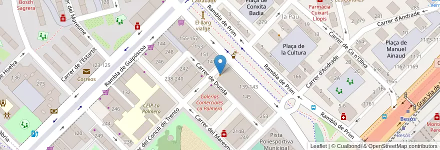 Mapa de ubicacion de Bar Granja L'Espill en Espanha, Catalunha, Barcelona, Barcelonès, Barcelona.