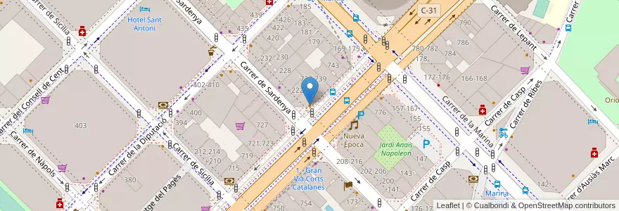 Mapa de ubicacion de Bar Granvja en اسپانیا, Catalunya, Barcelona, Barcelonès, Barcelona.
