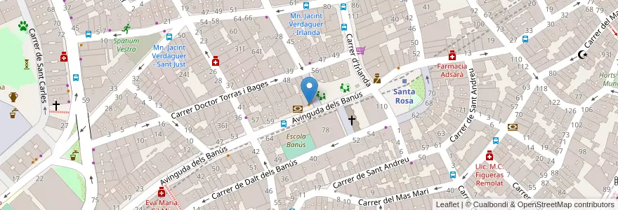 Mapa de ubicacion de Bar Hermanos Romero en Espanha, Catalunha, Barcelona, Barcelonès, Badalona, Santa Coloma De Gramenet.