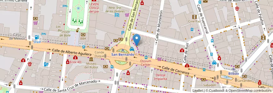 Mapa de ubicacion de Bar Iberia en スペイン, マドリード州, Comunidad De Madrid, Área Metropolitana De Madrid Y Corredor Del Henares, Madrid.