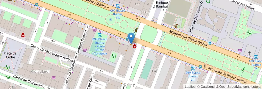 Mapa de ubicacion de Bar ideal en スペイン, バレンシア州, València / Valencia, Comarca De València, València.
