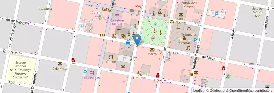Mapa de ubicacion de Bar Ideal en الأرجنتين, إنتري ريوس, Departamento Concordia, Distrito Suburbios, Concordia, Concordia.