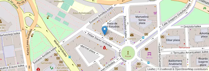 Mapa de ubicacion de Bar Igeldo en España, Euskadi, Gipuzkoa, Donostialdea, Donostia/San Sebastián.