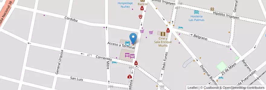 Mapa de ubicacion de Bar Indra en Argentine, Córdoba, Departamento Punilla, Pedanía Dolores, Municipio De Capilla Del Monte, Capilla Del Monte.