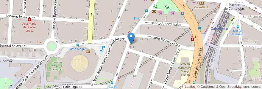 Mapa de ubicacion de Bar Irala en 西班牙, 巴斯克, 比斯开, Bilboaldea, 毕尔巴鄂.