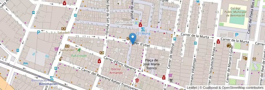 Mapa de ubicacion de Bar Isaac en Espanha, Comunidade Valenciana, València / Valencia, Comarca De València, València.