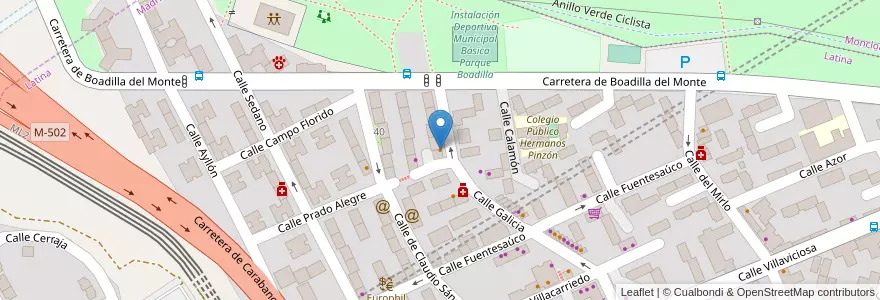 Mapa de ubicacion de Bar J. del Val en Испания, Мадрид, Мадрид, Área Metropolitana De Madrid Y Corredor Del Henares, Мадрид.
