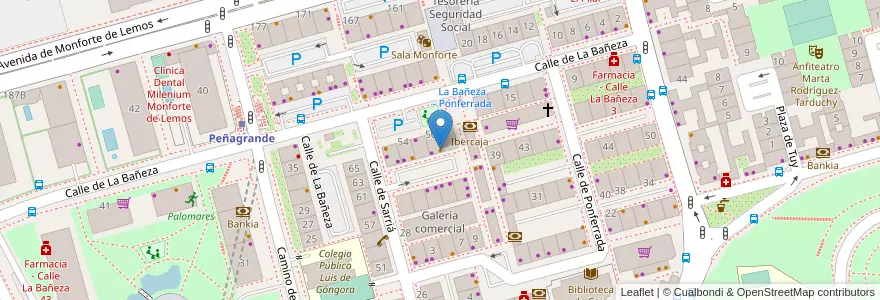 Mapa de ubicacion de Bar J y M en İspanya, Comunidad De Madrid, Comunidad De Madrid, Área Metropolitana De Madrid Y Corredor Del Henares, Madrid.