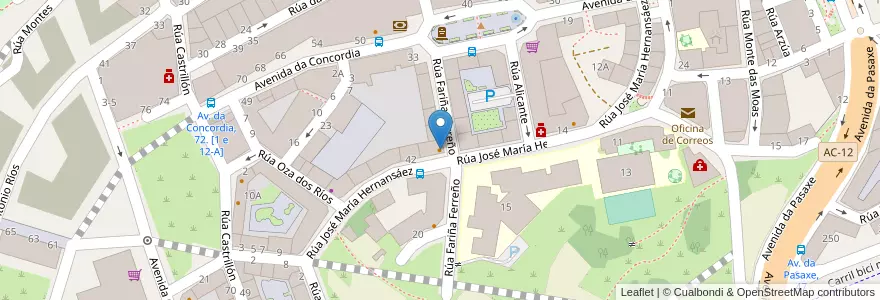 Mapa de ubicacion de Bar Jarauta en Испания, Галисия, А-Корунья, A Coruña, A Coruña.