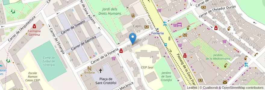 Mapa de ubicacion de Bar Jaume en إسبانيا, كتالونيا, برشلونة, بارسلونس, Barcelona.